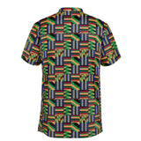 KENTE FABRIC - AFRICAN PRINT - Blade Collar Polo Shirt  -Akwaaba