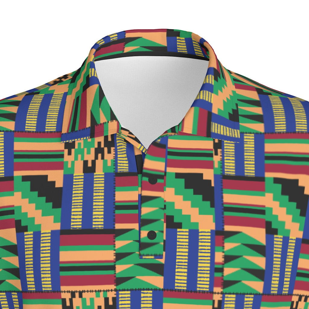 kente cloth dress shirt African Dashiki Suit for Men Kente Print Long Sleeve Outfit Clothing Shirts and Pants 2 Piece Traditional Attire Black-V041 Small at Amazon Men's Clothing store