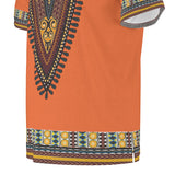 Men's African Dashiki Shirt - Orange