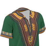 Men's African Dashiki Shirt - Green