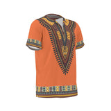 Men's African Dashiki Shirt - Orange