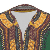 Men's African Dashiki Shirt - Green