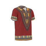 Men's African Dashiki Shirt - Burgandy