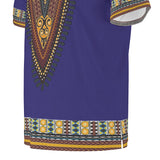 Men's African Dashiki Shirt - Blue