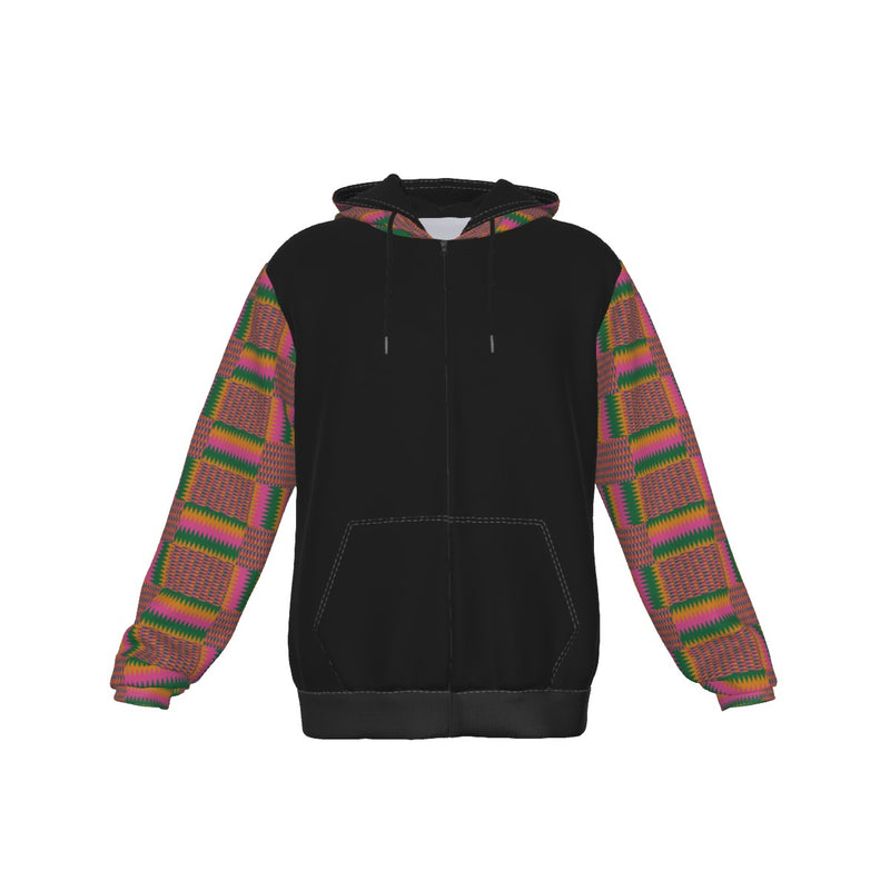 Unisex Zip Up Hoodie With Pocket - Kente Styles Collection