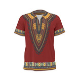 Men's African Dashiki Shirt - Burgandy