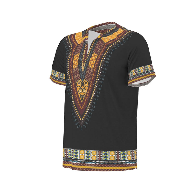 Men's African Dashiki Shirt - Black