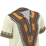 Men's African Dashiki Shirt - Cream