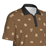 Ankara Style - AFRICAN PRINT POLO SHIRT - ADINKRA SYMBOLS