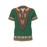 Men's African Dashiki Shirt - Green