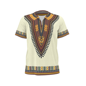 Men's African Dashiki Shirt - Cream