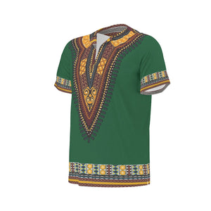 Men's African Dashiki Shirt - Green