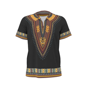 Men's African Dashiki Shirt - Black