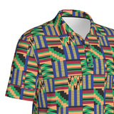 KENTE FABRIC - AFRICAN PRINT POLO SHIRT -Akwaaba