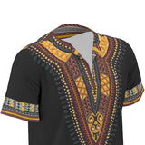 Men's African Dashiki Shirt - Black