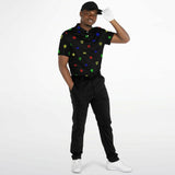 Adinkra Symbols - AFRICAN PRINT POLO SHIRT - BlackwithColor