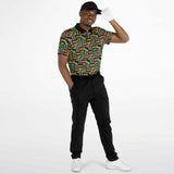 Kente Fabric- African Print Polo Shirt - Akwaaba