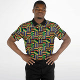 Kente Fabric- African Print Polo Shirt - Akwaaba