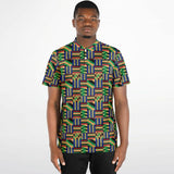 KENTE FABRIC - AFRICAN PRINT - Blade Collar Polo Shirt  -Akwaaba