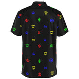 Adinkra Symbols - AFRICAN PRINT POLO SHIRT - BlackwithColor