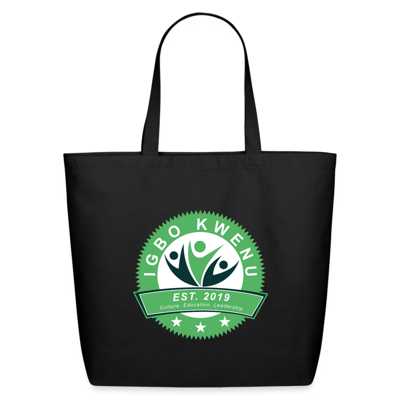 Igbo Kwenu Collection - Eco-Friendly Cotton Tote - black