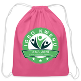 Igbo Kwenu Collection - Cotton Drawstring Bag - pink