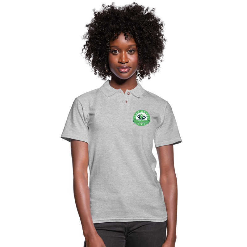 Igbo Kwenu Collection - Women's Pique Polo Shirt - heather gray