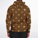 UNISEX ATHLETIC ZIP-UP HOODIES - ADINKRA SYMBOLS STYLES COLLECTION