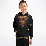 KIDS ATHLETIC HOODIES - DASHIKI STYLES COLLECTION-Black