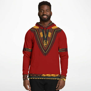 UNISEX ATHLETIC HOODIES - DASHIKI STYLES COLLECTION - Red