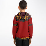 KIDS ATHLETIC HOODIES - DASHIKI STYLES COLLECTION - Red