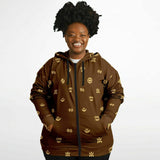 UNISEX Athletic Plus-size Ziphoodie - ADINKRA SYMBOLS STYLES COLLECTION