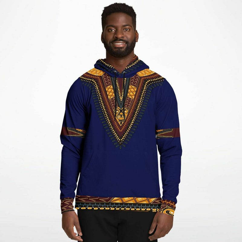 UNISEX ATHLETIC HOODIES - DASHIKI STYLES COLLECTION - Blue