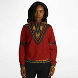 UNISEX ATHLETIC HOODIES - DASHIKI STYLES COLLECTION - Red