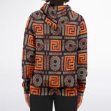 Unisex Athletic Zip-Up Hoodie - Ankara Styles Collection