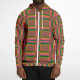 Unisex Athletic Zip-Up Hoodie - Kente Styles Collection