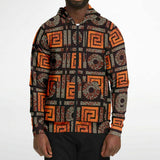 Unisex Athletic Zip-Up Hoodie - Ankara Styles Collection