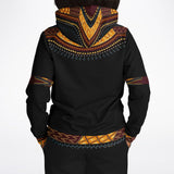 UNISEX ATHLETIC HOODIES - DASHIKI STYLES COLLECTION - Black