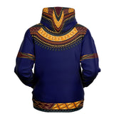 UNISEX ATHLETIC HOODIES - DASHIKI STYLES COLLECTION - Blue