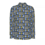 ANKARA MEN'S LONG SLEEVE BUTTON DOWN SHIRT