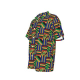 Kente Men's Hawaiian Shirt With Pocket