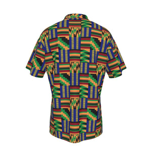 Kente Men's Hawaiian Shirt With Pocket