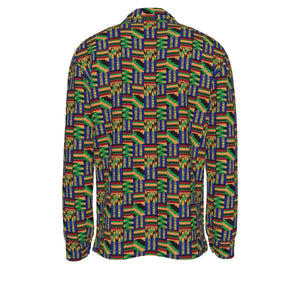 Kente Men's Long Sleeve Button Down Shirt