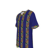 KENTE STYLE All-Over Print V-Neck T-Shirt