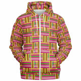 Unisex Athletic Zip-Up Hoodie - Kente Styles Collection