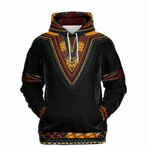 UNISEX ATHLETIC HOODIES - DASHIKI STYLES COLLECTION - Black