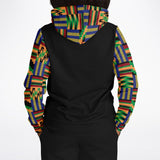 UNISEX ATHLETIC HOODIES - KENTE STYLES COLLECTION - Black