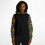 UNISEX ATHLETIC HOODIES - KENTE STYLES COLLECTION - Black