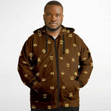 UNISEX Athletic Plus-size Ziphoodie - ADINKRA SYMBOLS STYLES COLLECTION