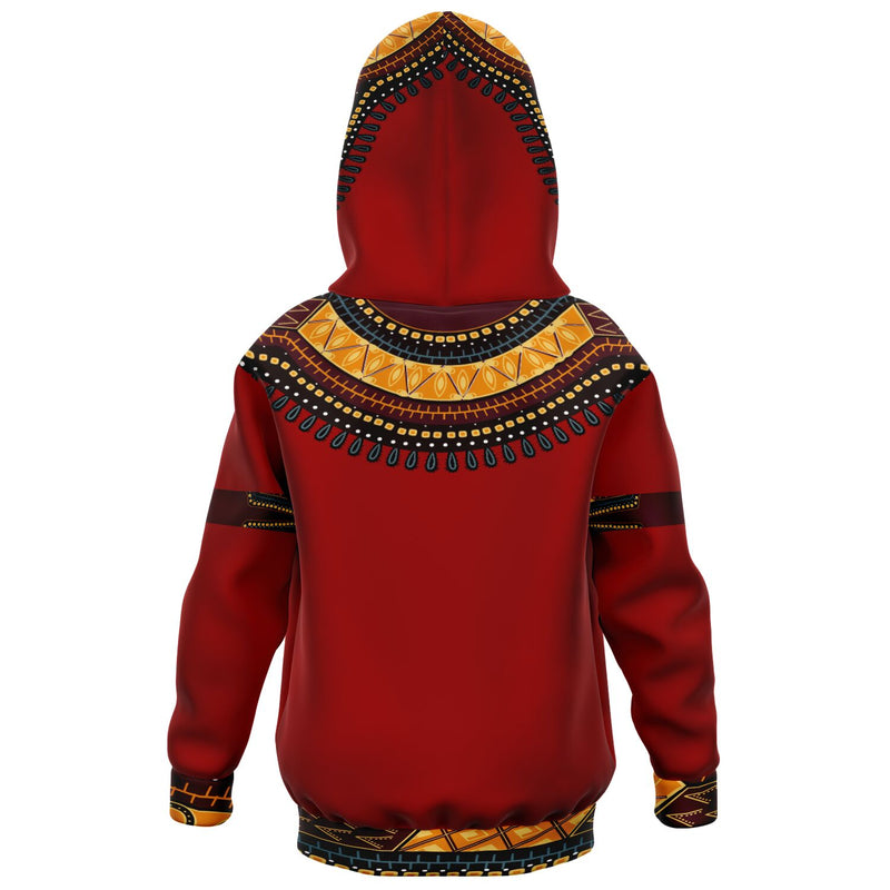KIDS ATHLETIC HOODIES - DASHIKI STYLES COLLECTION - Red